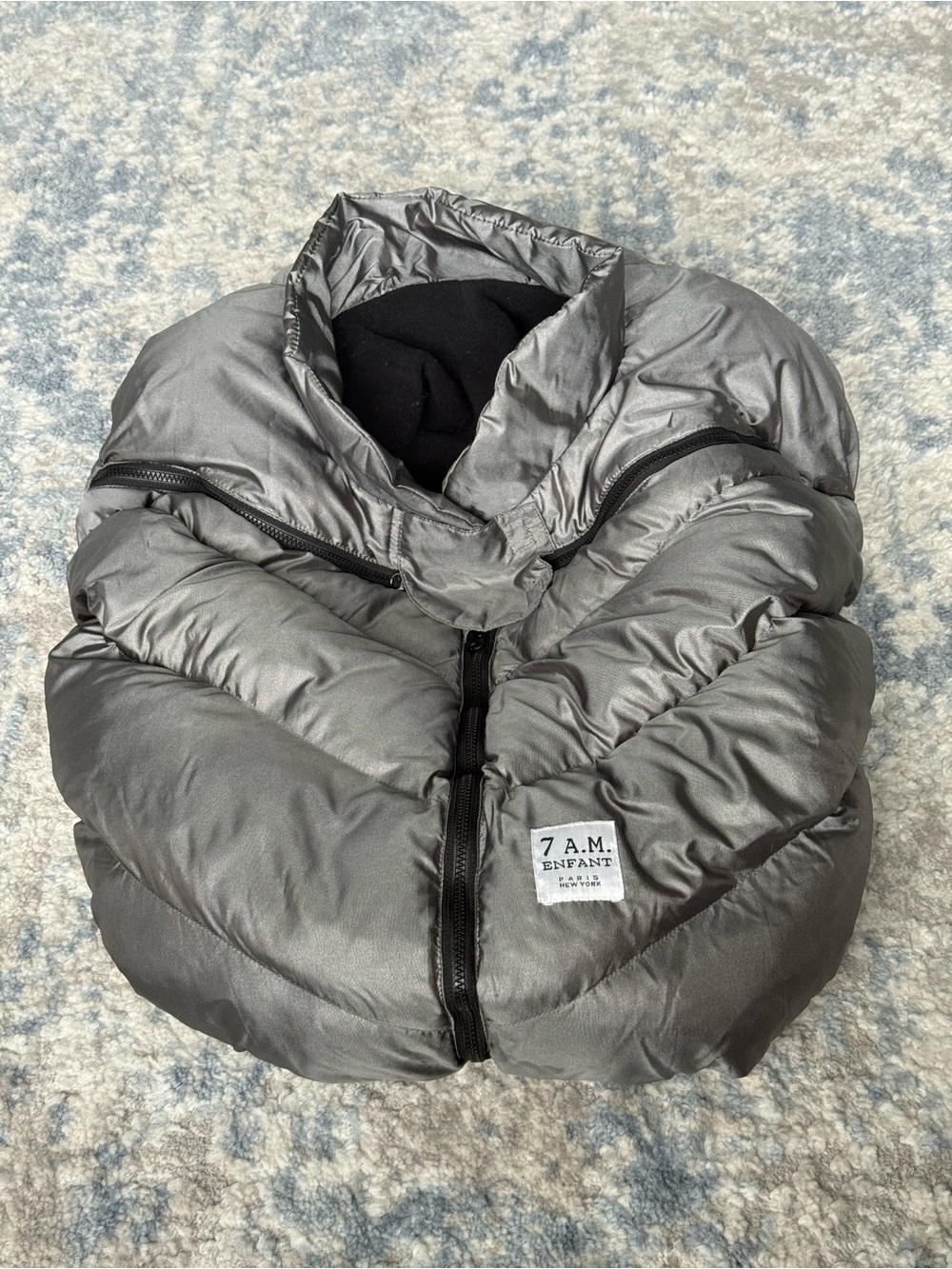 7 A.M. Enfant Silver Cocoon Car Seat Cover